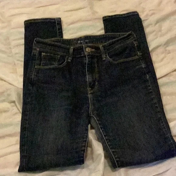 Womens Sliver label Levis Jeans dark denim rInse SKINNY W28 32L - Picture 1 of 10